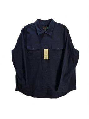 NWT | Dockers Navy Blue Relaxed Fit Shirt Jacket Waterless Tech Shacket | XL